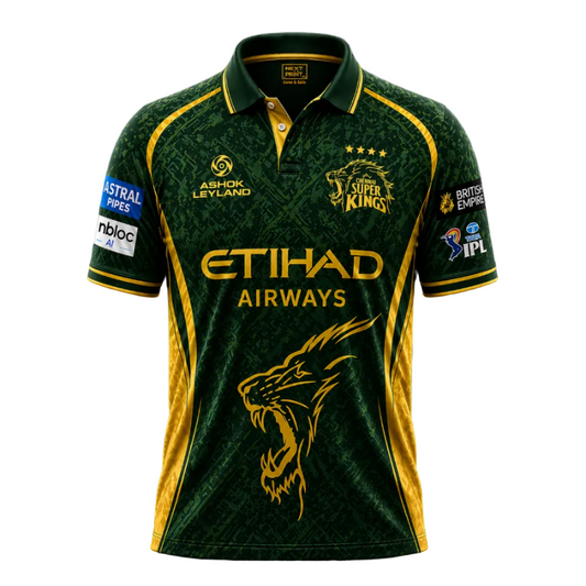 Next print Personalized Cricket Jersey Green Yellow – Custom Team Wear Online India