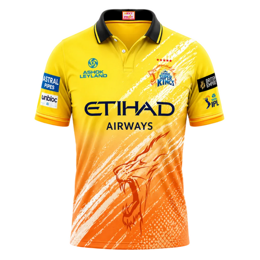 Next print Custom Sports Jersey Yellow Orange Design – Personalized Cricket T-Shirt | India