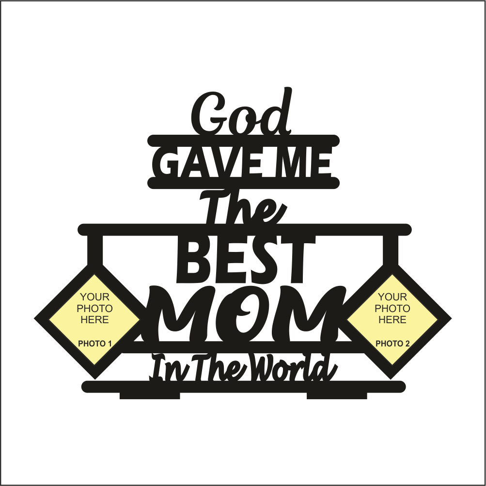 Your Photo Printed Best Mom In The World Stand Frame - Next Print