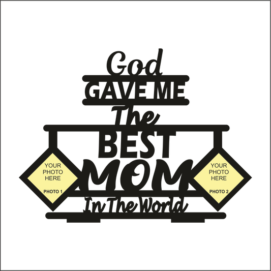 Your Photo Printed Best Mom In The World Stand Frame - Next Print