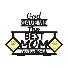 Your Photo Printed Best Mom In The World Stand Frame - Next Print