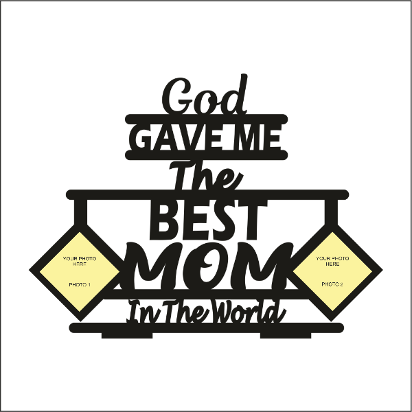 Your Photo Printed Best Mom In The World Stand Frame - Next Print