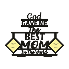 Your Photo Printed Best Mom In The World Stand Frame - Next Print