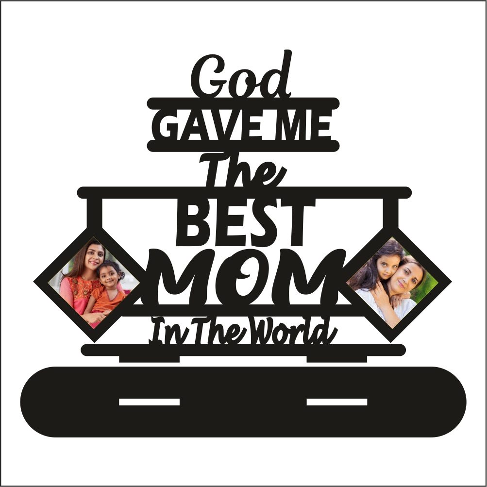 Your Photo Printed Best Mom In The World Stand Frame - Next Print