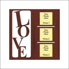 Love Wall Frame With 3 Beautiful Photos