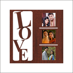 Love Wall Frame With 3 Beautiful Photos