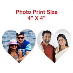 Love Wall Frame With 2 Photos Heart Shape Photos