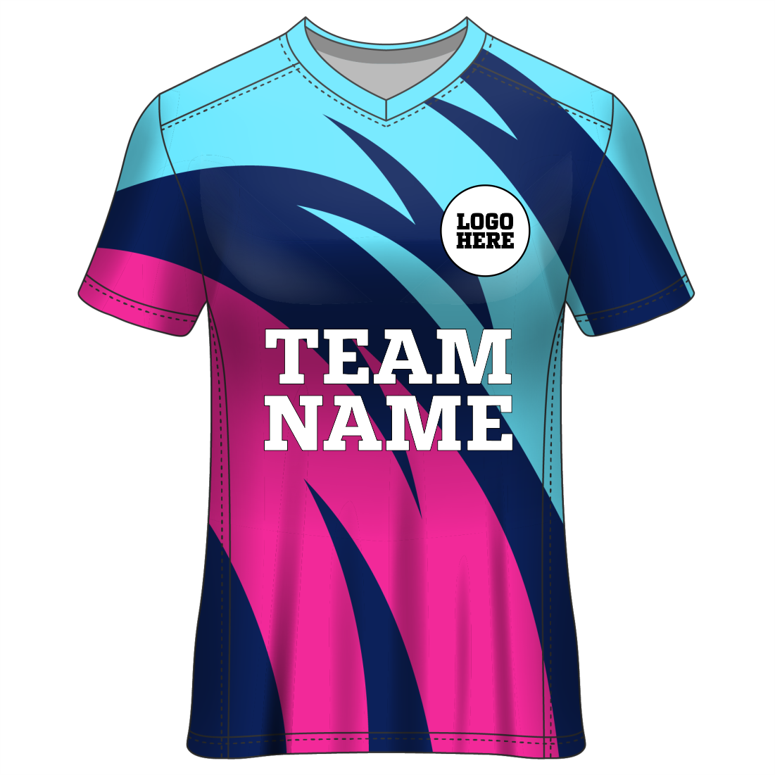 Team Jersey Logo All Over Printed Customized Sublimation T-Shirt