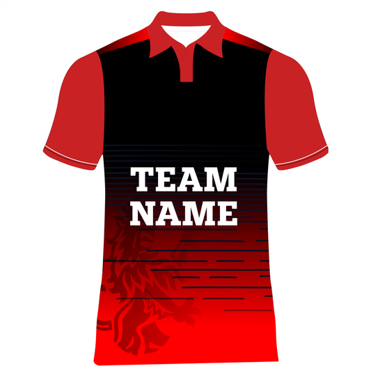 All Over Printed Customized Sublimation T-Shirt Unisex Sports Royal Challengers Bangalore Cricket Jersey Player Name & Number, Team Name And Logo.NP060002