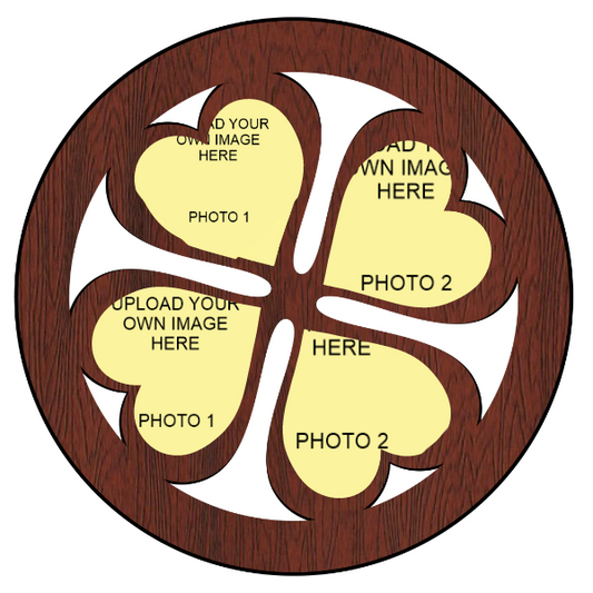 ROUND PHOTO PRINTED FRAME NEW