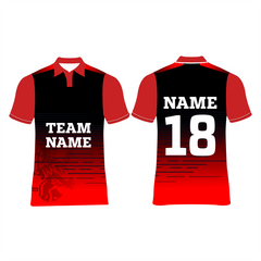 Next Print Bangalore Custom Cricket Jerseys NP060002 in black and red colour