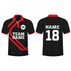 Custom cricket jerseys red black 119948000