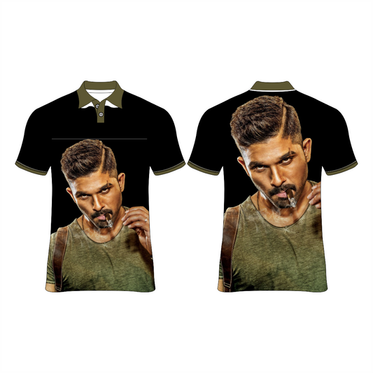 Next Print Allu Arjun Photo Printed T-Shirt.