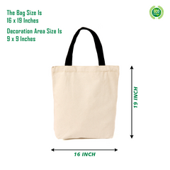 Customised Printed Tote Bag Size 16 X 19 Inches.