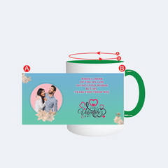 Customised Green Color Mug