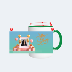 Customised Green Color Mug