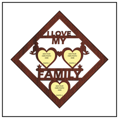 Next Print Customised I Love My Family Wall Frame.