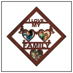 Next Print Customised I Love My Family Wall Frame.