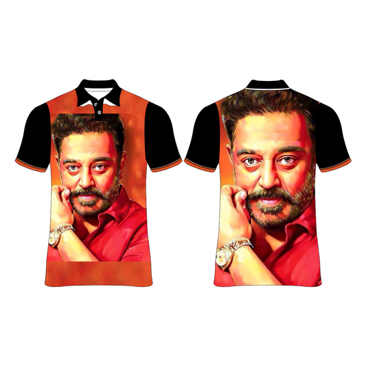 Next Print Kamal Hassan Photo Printed T-Shirt.