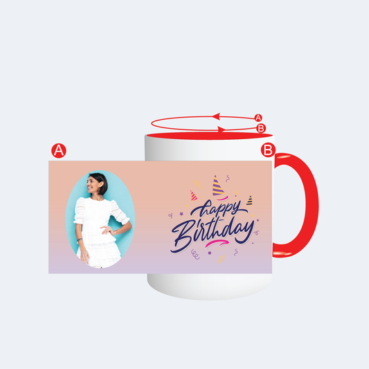 Customised Red Color Mug