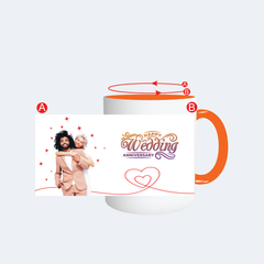 Customised Orange Color Mug