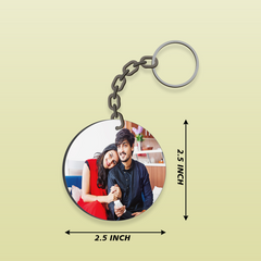 Next Print Customised Round Shape Key Chain With Your Photo Print.