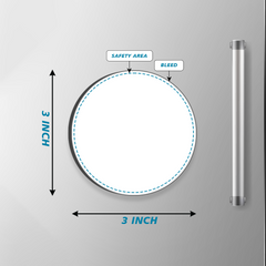 Customised Acrylic Fridge Magnet 3 x 3 Inches Set Of 4