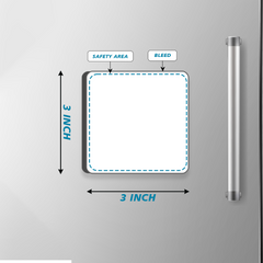 Customised Acrylic Fridge Magnet 3 x 3 Inches Set Of 4