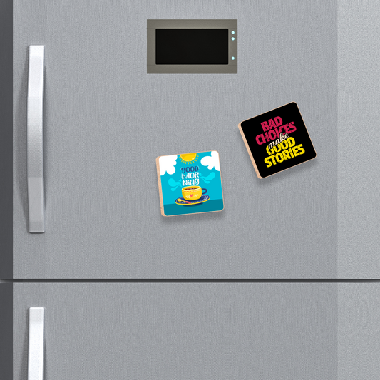 Wooden Fridge Magnet Set Of 4
