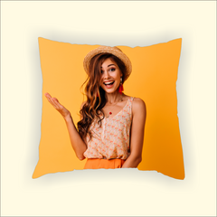 All Over Printed Round Shape Cushion Cover With Filler 18 x 18 Inches