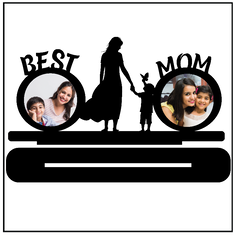 Best Mom Double Image Stand Frame
