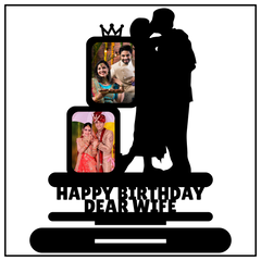 HAPPY BIRTHDAY DEAR WIFE STAND FRAME