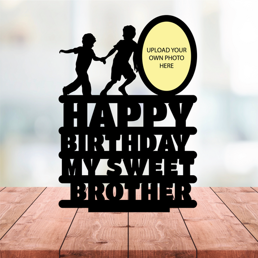Happy Birth Day My Sweet Brother Photo Printed Frame.