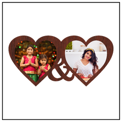DOUBLE IMAGE HEART SHAPE WALL FRAME