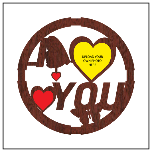 A CIRCLE SHAPED LOVE WALLFRAME