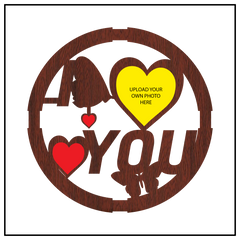 A CIRCLE SHAPED LOVE WALLFRAME