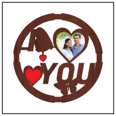 A CIRCLE SHAPED LOVE WALLFRAME