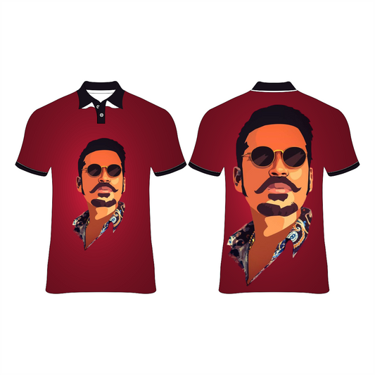 Next Print Dhanush Photo Printed T-Shirt.