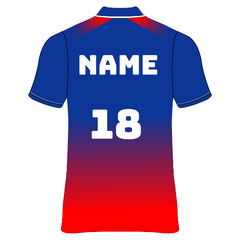 RCB 2026 blue red V neck half sleeves printed cricket jersey for IPL fans