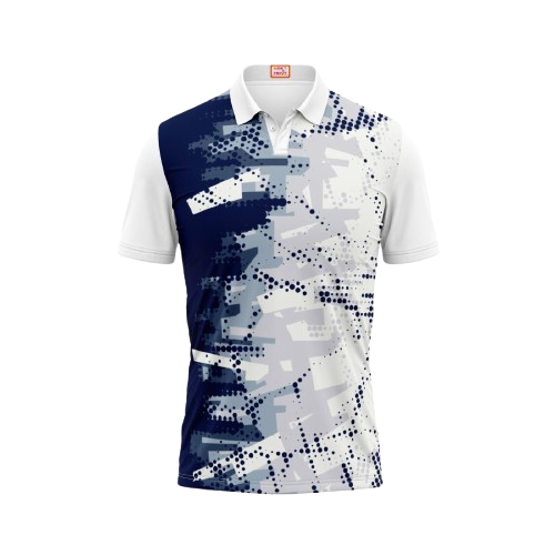Next Print Customized Polo Neck White Jersey NPTS02