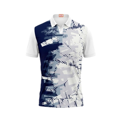 Next Print Customized Polo Neck White Jersey NPTS02
