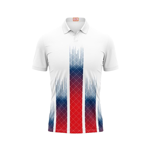 Next Print Customized Polo Neck White Jersey NPTS04