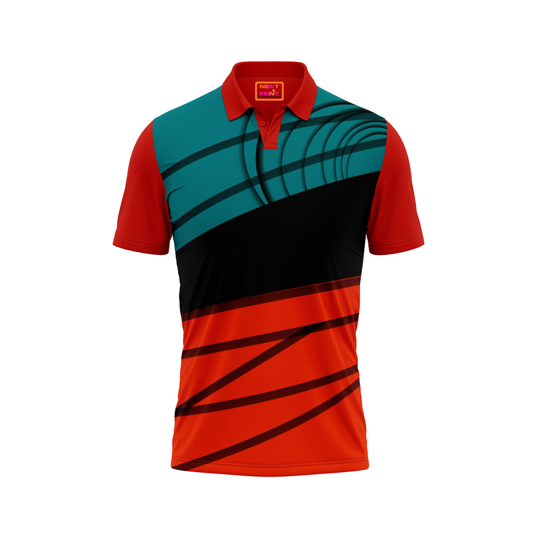 Red Polo Neck Half Sleeve T Shirt NextprintrB193