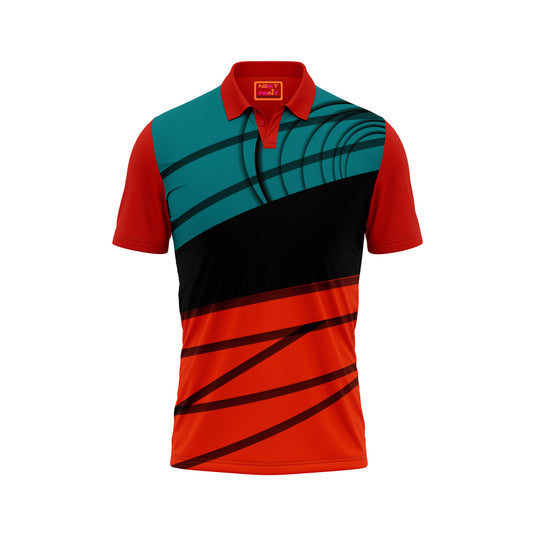 Red Polo Neck Half Sleeve T Shirt NextprintrB193