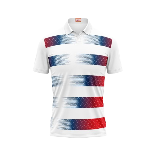 Next Print Customied Polo Neck White Jersey NPTS09