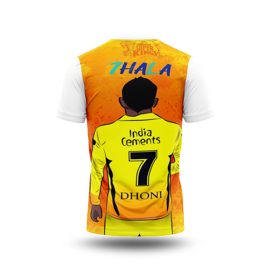 MS Dhoni Photo Printed T-Shirt.