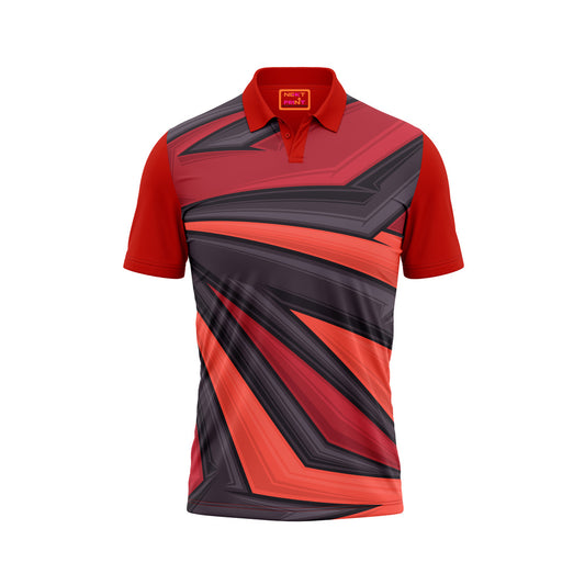 Red Polo Neck Half Sleeve T Shirt NextprintrL164