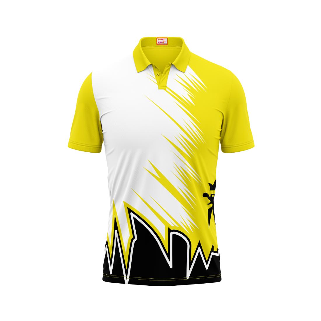 Next Print Customised Polo Neck Yellow Jersey NPTS02