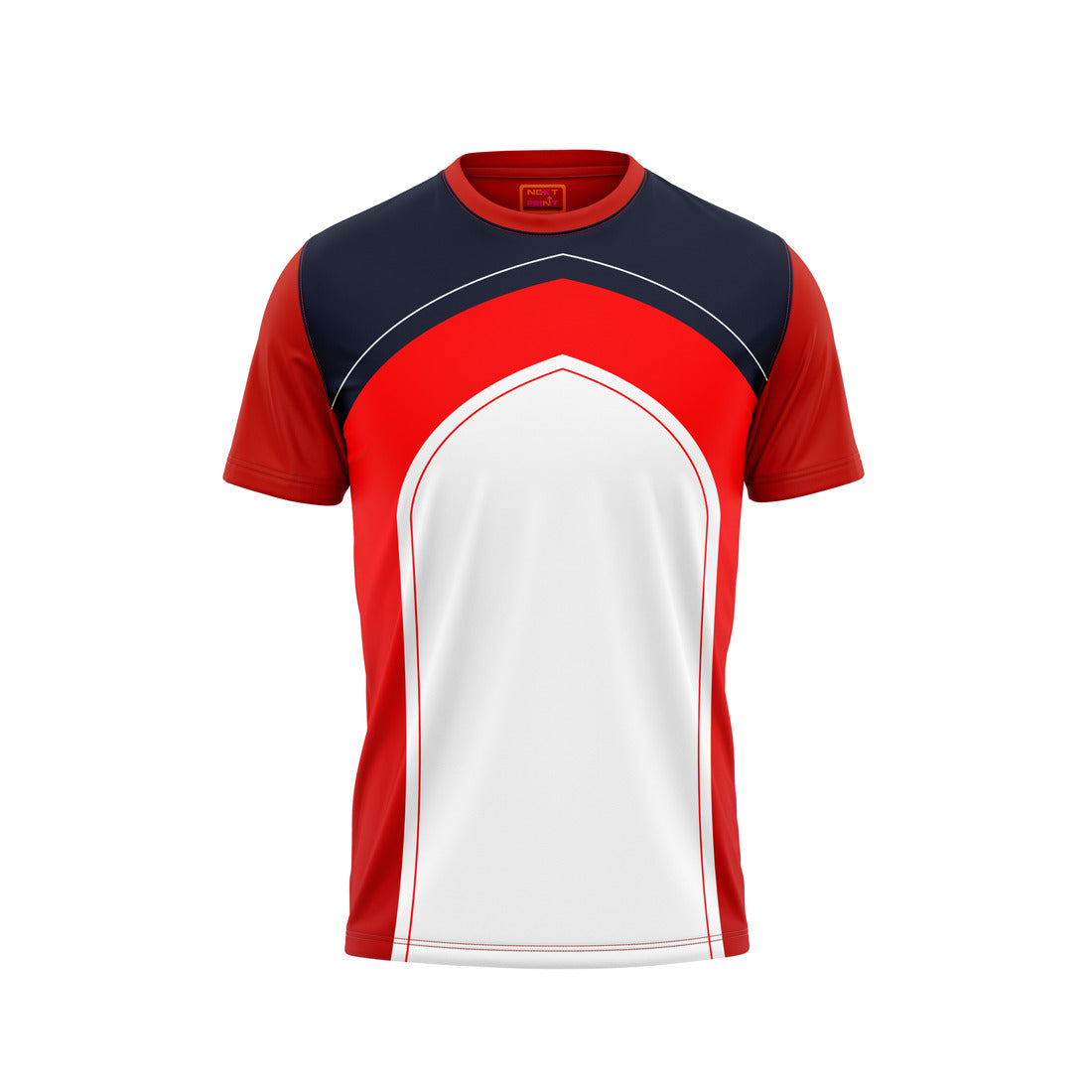 Red Round Neck Half Sleeve Tshirt NextprintrC1173