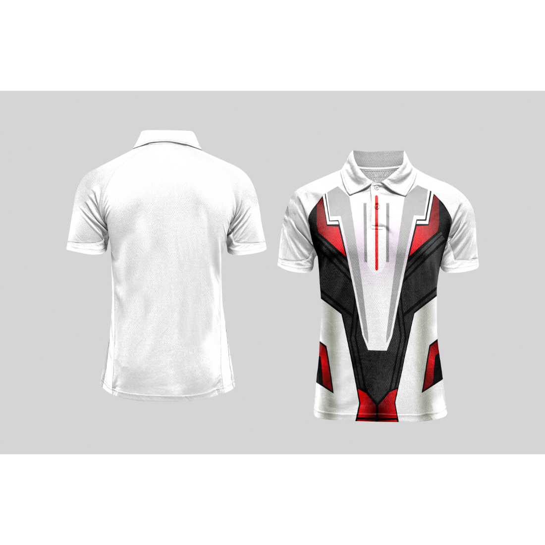 Next Print Cricket Polo Half White Customized Jersey NPCWH00A112